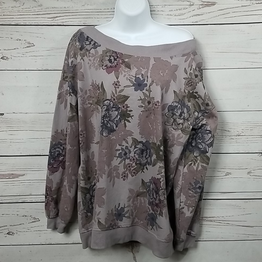 Maurices Off Shoulder Floral Sweatshirt/4 for $20!